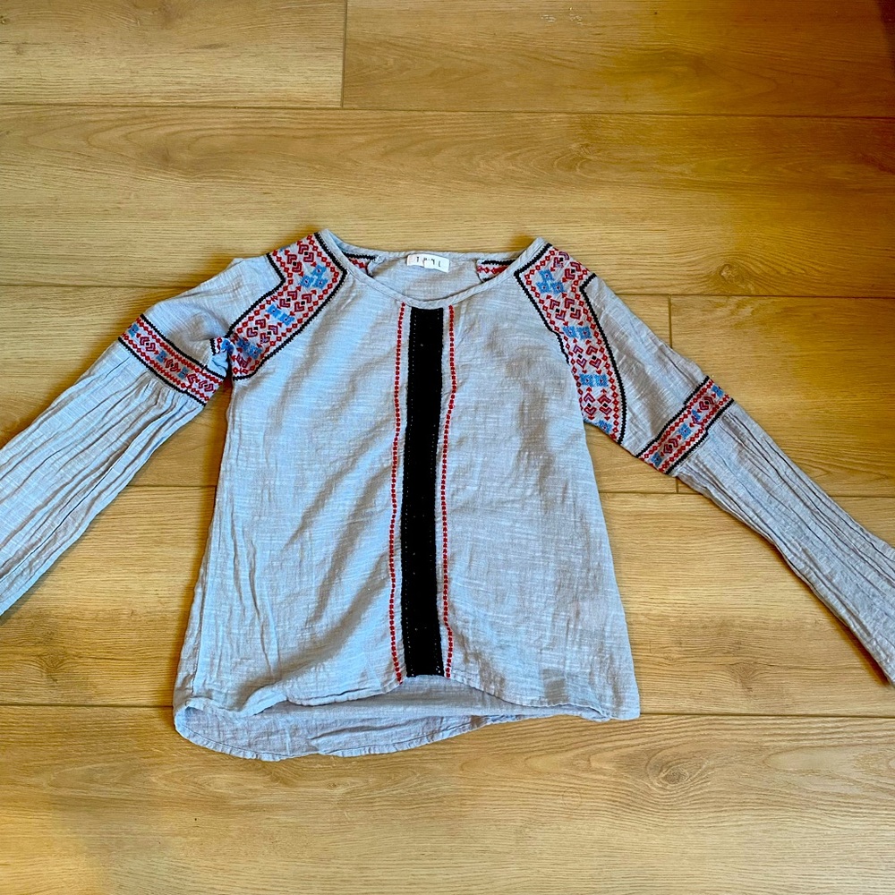 THML bohemian style long sleeve shirt sz XS